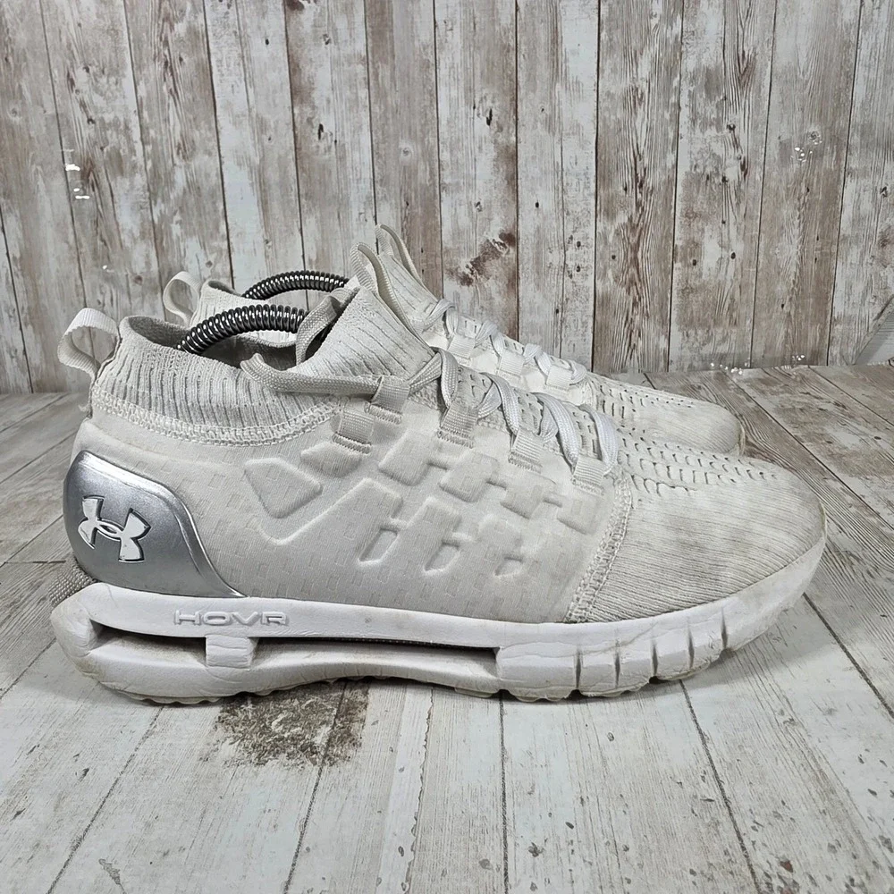 Under Armour HOVR Phantom 3 SE Womens Running Shoes White Silver 3028384-101 8.5